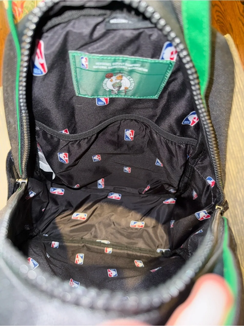 Herschel Supply Company Black Backpack with Green Accents used once